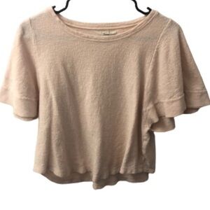Madewell blush loose fitting cropped top size M